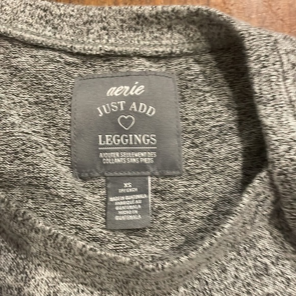 Aerie “Just Add Leggings” Grey Top - Picture 2 of 2